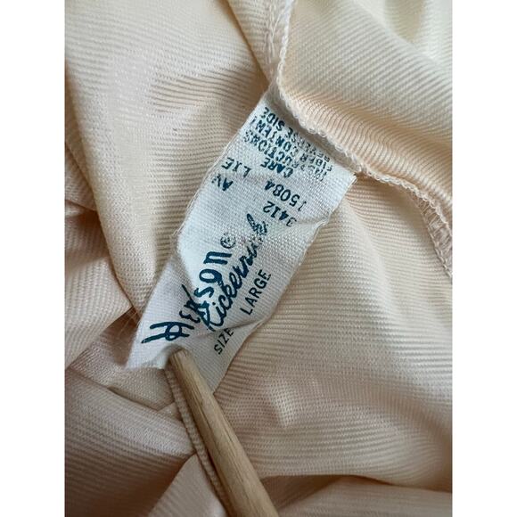 Henson Kickernick Vintage Long beige Slip skirt lace trim dainty intimacy flawed - Picture 7 of 9